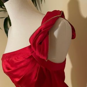 BCBG Red Satin Dress
